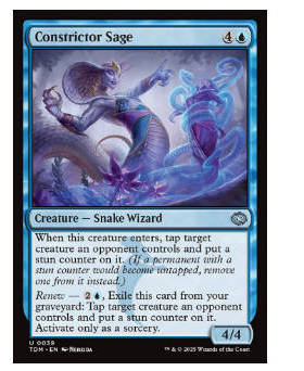 牌客窝 万智牌  蛇身智者 Constrictor Sage 银 蓝 闪