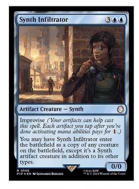 牌客窝 万智牌  合成人渗透者 Synth Infiltrator 金 蓝 闪