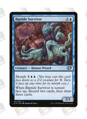 牌客窝 万智牌  激流余生者  Riptide Survivor  银 蓝 闪