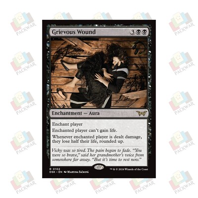 牌客窝 万智牌  苦痛伤  Grievous Wound  金 黑 闪