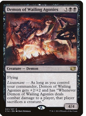 牌客窝 万智牌 悲嚎恶魔 Demon of Wailing Agonies 金 黑