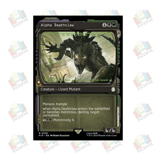 牌客窝 万智牌  死亡爪首领  Alpha Deathclaw 金 多色  闪