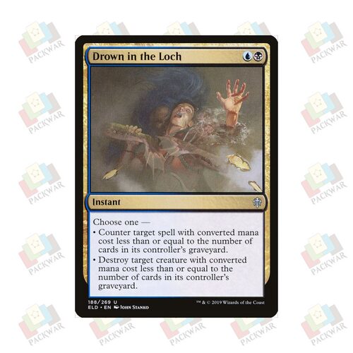 牌客窝 万智牌  拖入湖底 Drown in the Loch 银 多色 闪