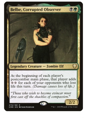 万智牌 Belbe, Corrupted Observer 腐化观察员贝尔蓓 金 多 闪