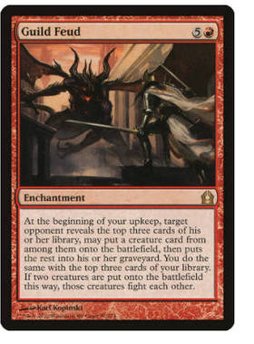 牌客窝 万智牌  公会世仇  Guild Feud 金 红