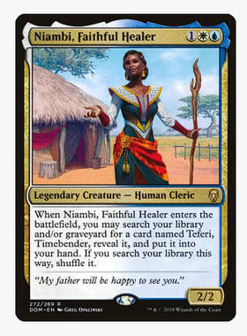 牌客窝 万智牌 可靠疗疾师妮安碧 Niambi, Faithful Healer 金 多