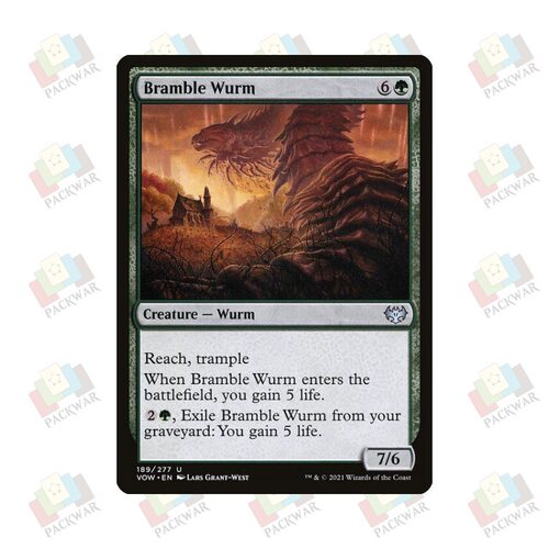 牌客窝 万智牌 刺藤亚龙 Bramble Wurm 银 绿 闪