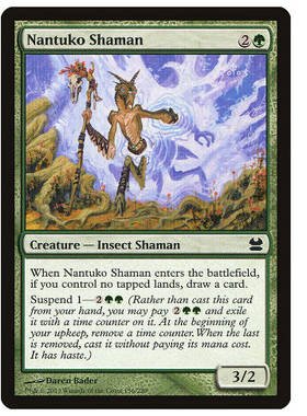 牌客窝 万智牌 螳人祭师 Nantuko Shaman 铁 绿