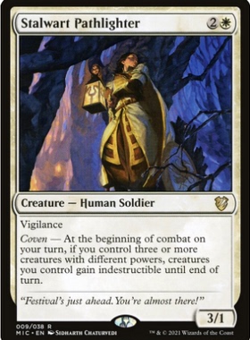 牌客窝 万智牌  坚定领路人  Stalwart Pathlighter  金 白