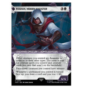 牌客窝 万智牌 无形者导师罗珊 Roshan, Hidden Magister 银 黑色
