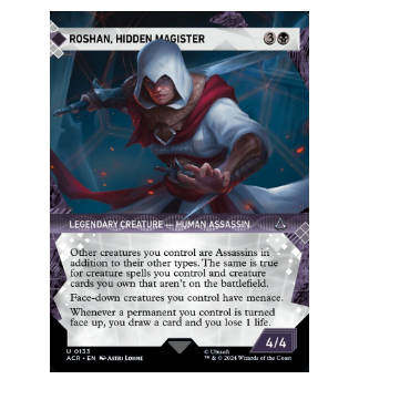 牌客窝 万智牌 无形者导师罗珊 Roshan, Hidden Magister 银 黑色