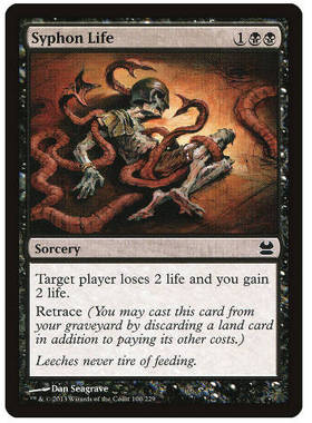牌客窝 万智牌 吸取生命 Syphon Life  铁 黑