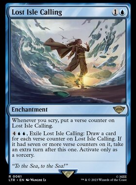 牌客窝 万智牌 失落之岛的呼唤  Lost Isle Calling  金 蓝色