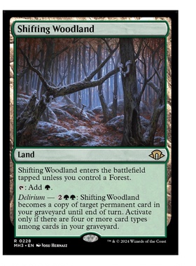 牌客窝 万智牌  变幻林地  Shifting Woodland  金 地