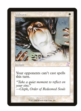 牌客窝 万智牌  封口  Silence  金 白  老框 英文