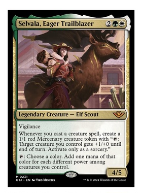 万智牌  开拓急锋塞瓦拉 Selvala, Eager Trailblazer 秘稀 多色