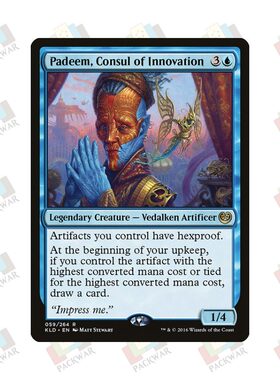 牌客窝 万智牌 求新执政珀蒂 Padeem, Consul of Innovation 金蓝