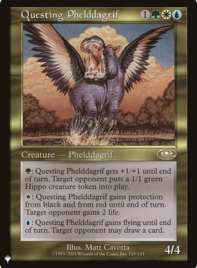 万智牌 游历的紫河马 Questing Phelddagrif 金多 list英文平 119