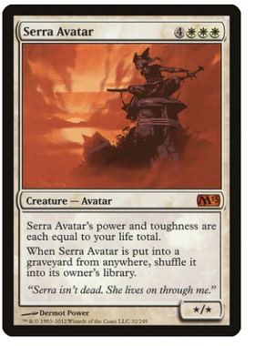 牌客窝 万智牌   撒拉圣者  Serra Avatar  秘稀 白