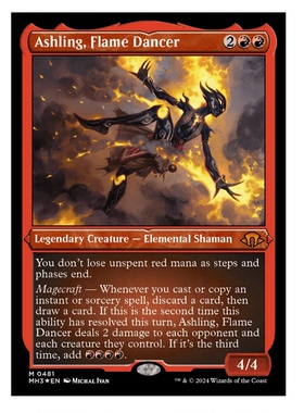 牌客窝 万智牌 舞焰客灰儿 Ashling, Flame Dancer 秘稀 红色