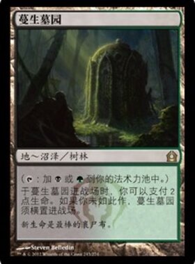 牌客窝 万智牌 蔓生墓园 Overgrown Tomb 金 地 闪