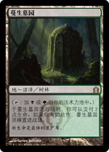 牌客窝 万智牌 蔓生墓园 Overgrown Tomb 金 地 闪