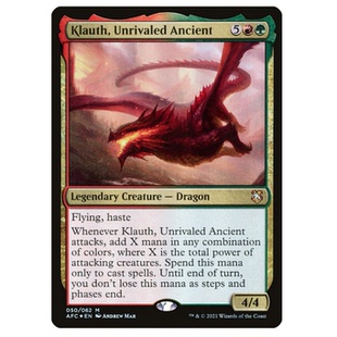 万智牌 旷代古龙克劳斯 Klauth, Unrivaled Ancient 秘稀 多色 闪
