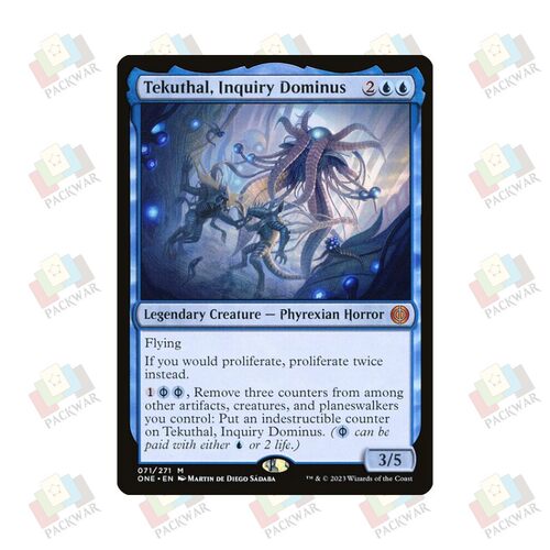 万智牌 求知圣主特库索 Tekuthal, Inquiry Dominus 秘稀 蓝 闪