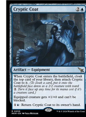 牌客窝 万智牌  隐密大衣 Cryptic Coat 金 蓝色