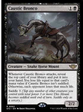 牌客窝 万智牌 蚀液野马  Caustic Bronco 金 黑色