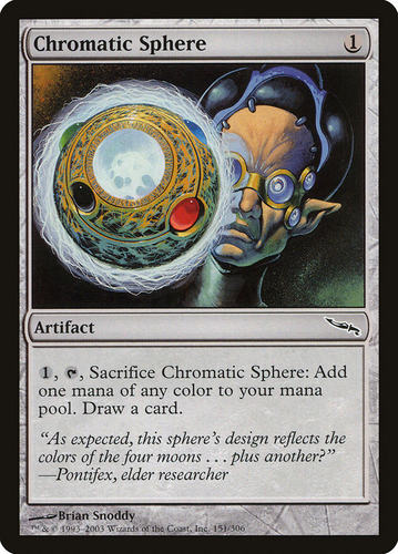 牌客窝 万智牌 五彩球 Chromatic Sphere 银 神器