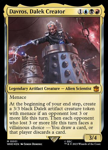 万智牌 戴立克创造者戴沃斯 Davros, Dalek Creator 秘稀 多色