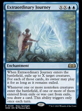 牌客窝 万智牌  非凡旅途 Extraordinary Journey 金  蓝色