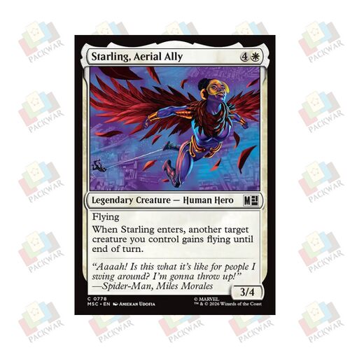 牌客窝 万智牌 空中帮手椋鸟 Starling, Aerial Ally 铁 白 闪
