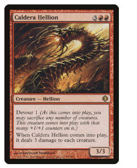 牌客窝 万智牌 火口湖地狱兽 Caldera Hellion 金 红