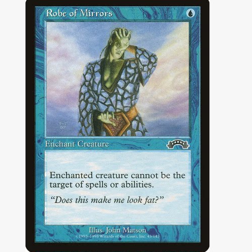 牌客窝 万智牌  明镜之袍 Robe of Mirrors 银 蓝色