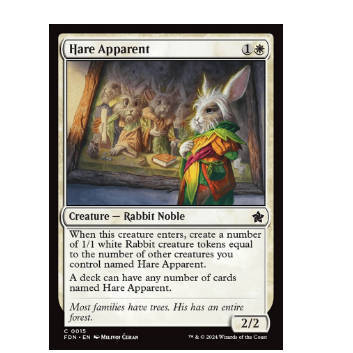 牌客窝 万智牌 兔位继承者 Hare Apparent 铁 白色