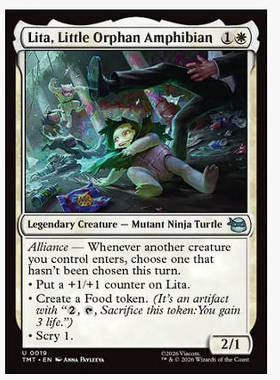 万智牌 幼小孤龟莉塔 Lita, Little Orphan Amphibian 银 白