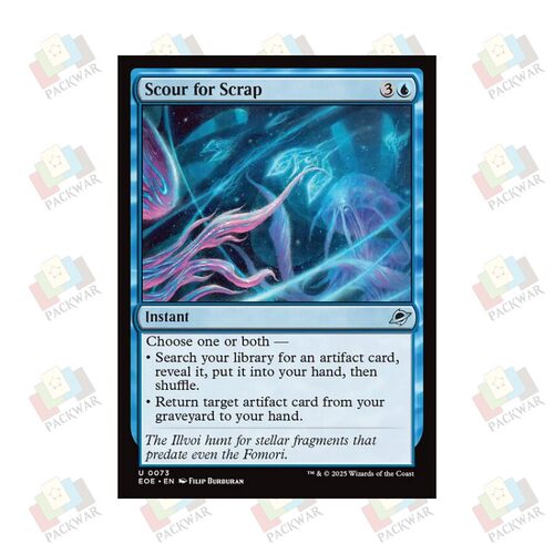 牌客窝 万智牌 搜刮碎片 Scour for Scrap 银 蓝 闪
