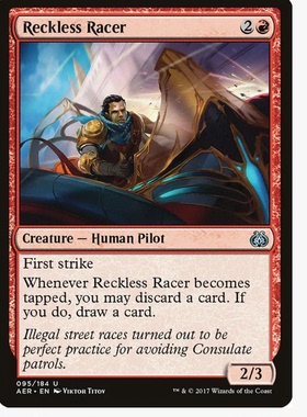 牌客窝 万智牌  鲁莽赛手 Reckless Racer 银 红色