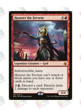 牌客窝 万智牌 狂热神哈佐蕾 Hazoret the Fervent 秘稀 红 闪