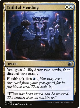 牌客窝 万智牌 虔心修补 Faithful Mending 银 多色