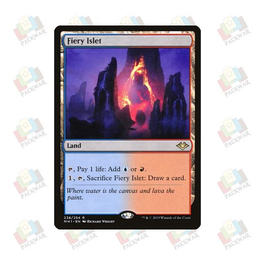 牌客窝 万智牌 炽火孤岛 Fiery Islet 金 地 闪