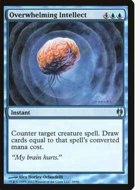 牌客窝 万智牌  压倒性智能 Overwhelming Intellect 银 蓝色