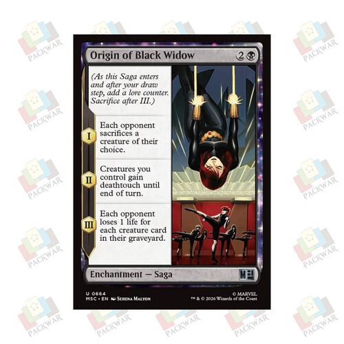 牌客窝 万智牌 黑寡妇的起源 Origin of Black Widow 银 黑 闪