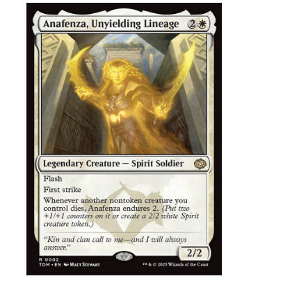 万智牌 刚毅缘祖阿娜芬札 Anafenza,Unyielding Lineage 金 白 闪