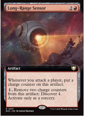 牌客窝 万智牌  远距感应器 Long-Range Sensor 金 红色