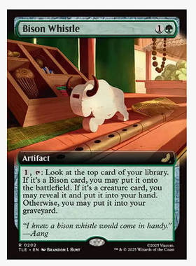 牌客窝 万智牌 野牛哨 Bison Whistle 金 绿色