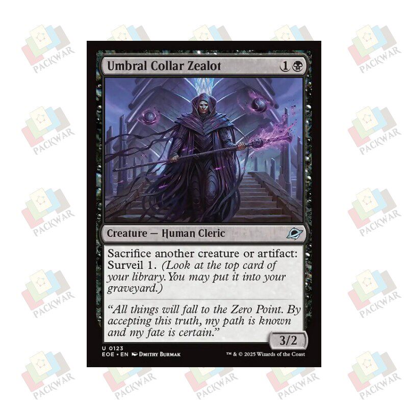 牌客窝 万智牌  影环狂信者 Umbral Collar Zealot 银  黑色图片