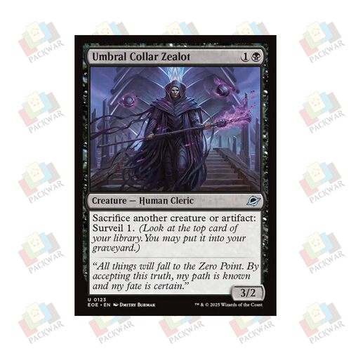 牌客窝 万智牌  影环狂信者 Umbral Collar Zealot 银  黑色